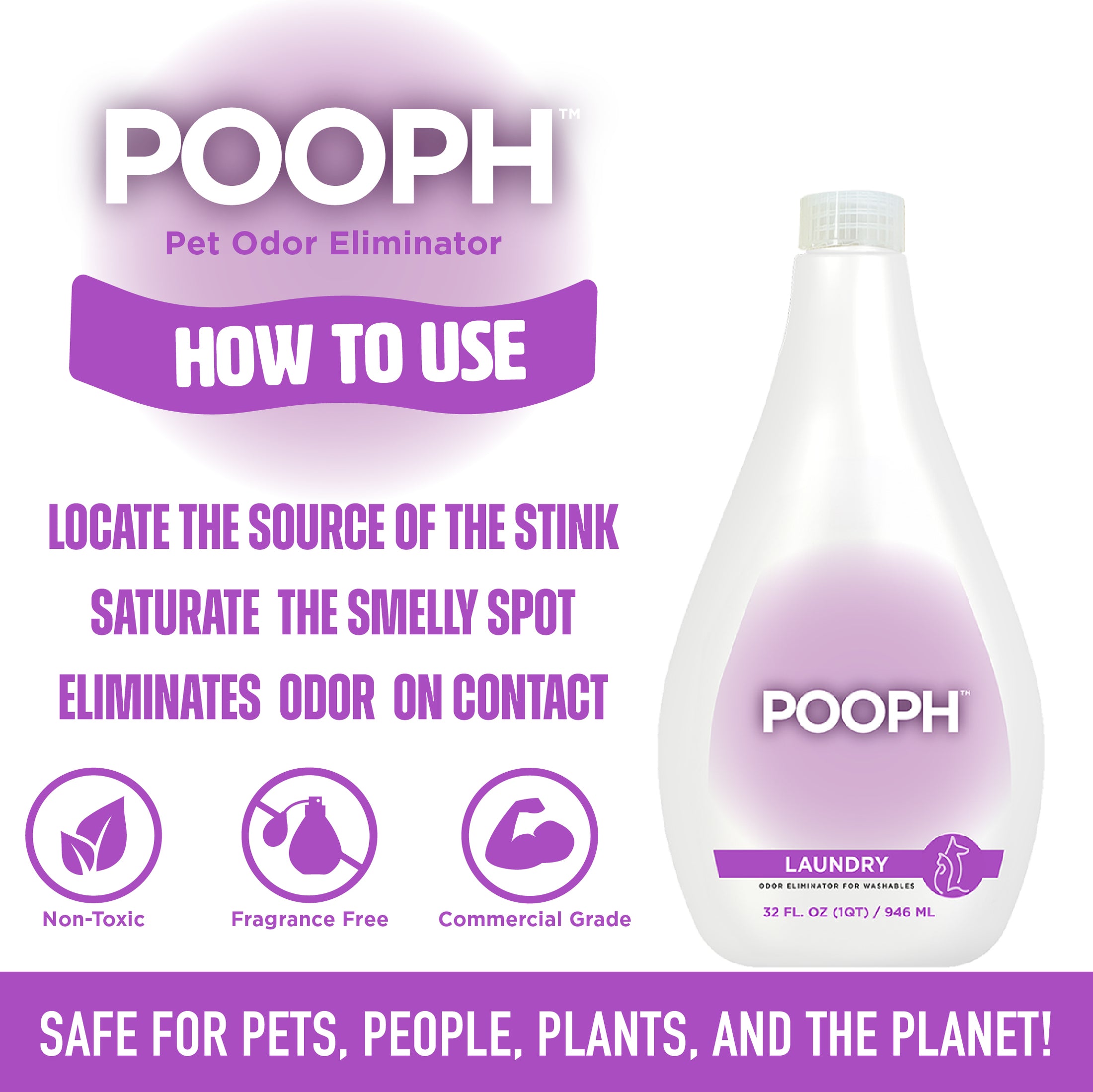 POOPH® Laundry Odor Eliminator For Washables