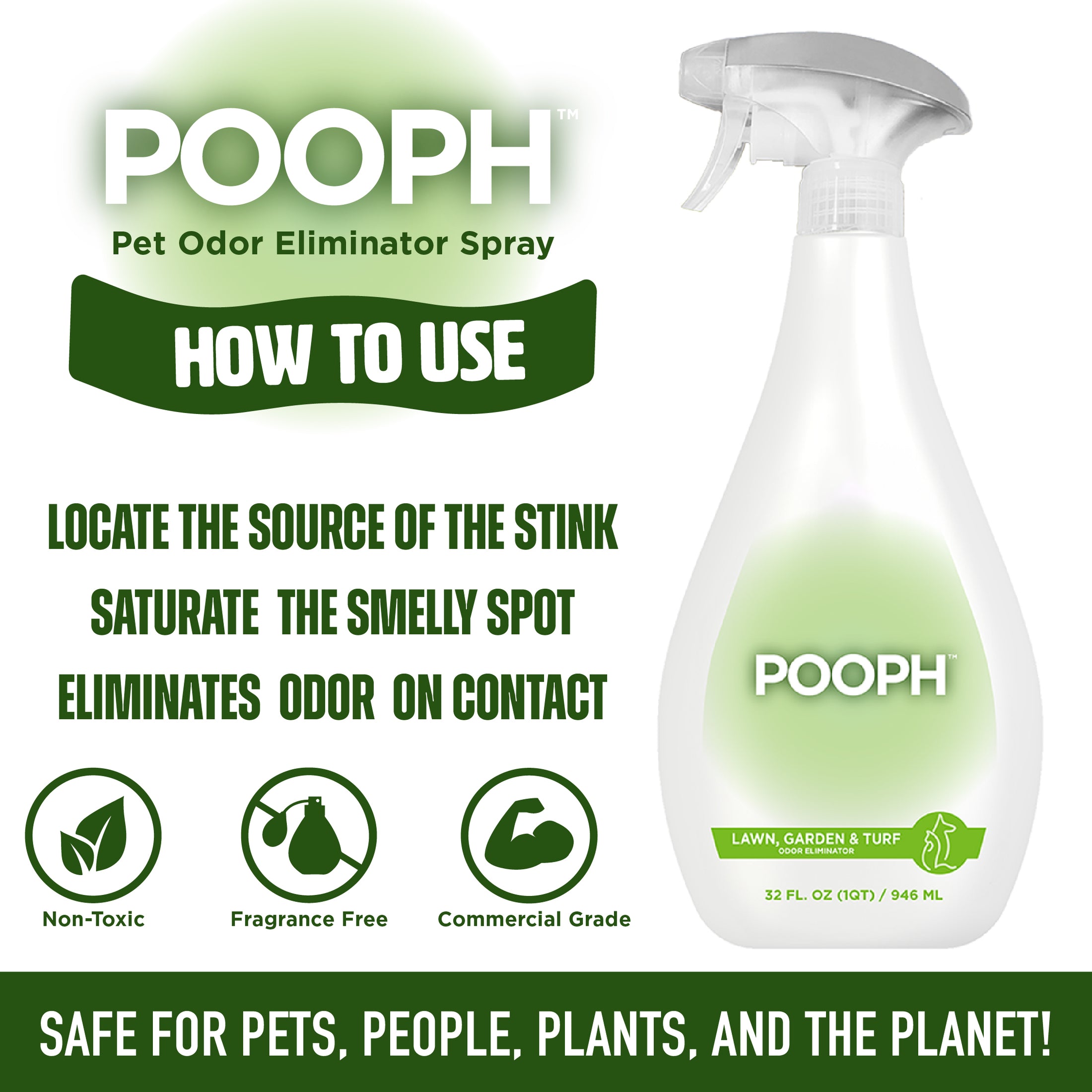 POOPH® Lawn, Garden, & Turf Odor Eliminator